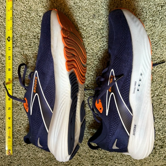 Brooks Glycerin 22 men 13 running shoes blue w/ orange trim used 10 days - Picture 3 of 8